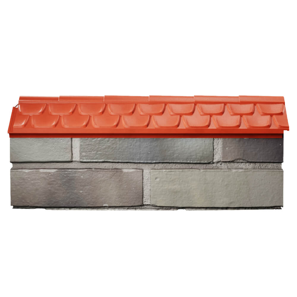 Парапет Zking Эльбрус Красный с посадкой на 0.5 кирпича (130мм) в Чайковском фото