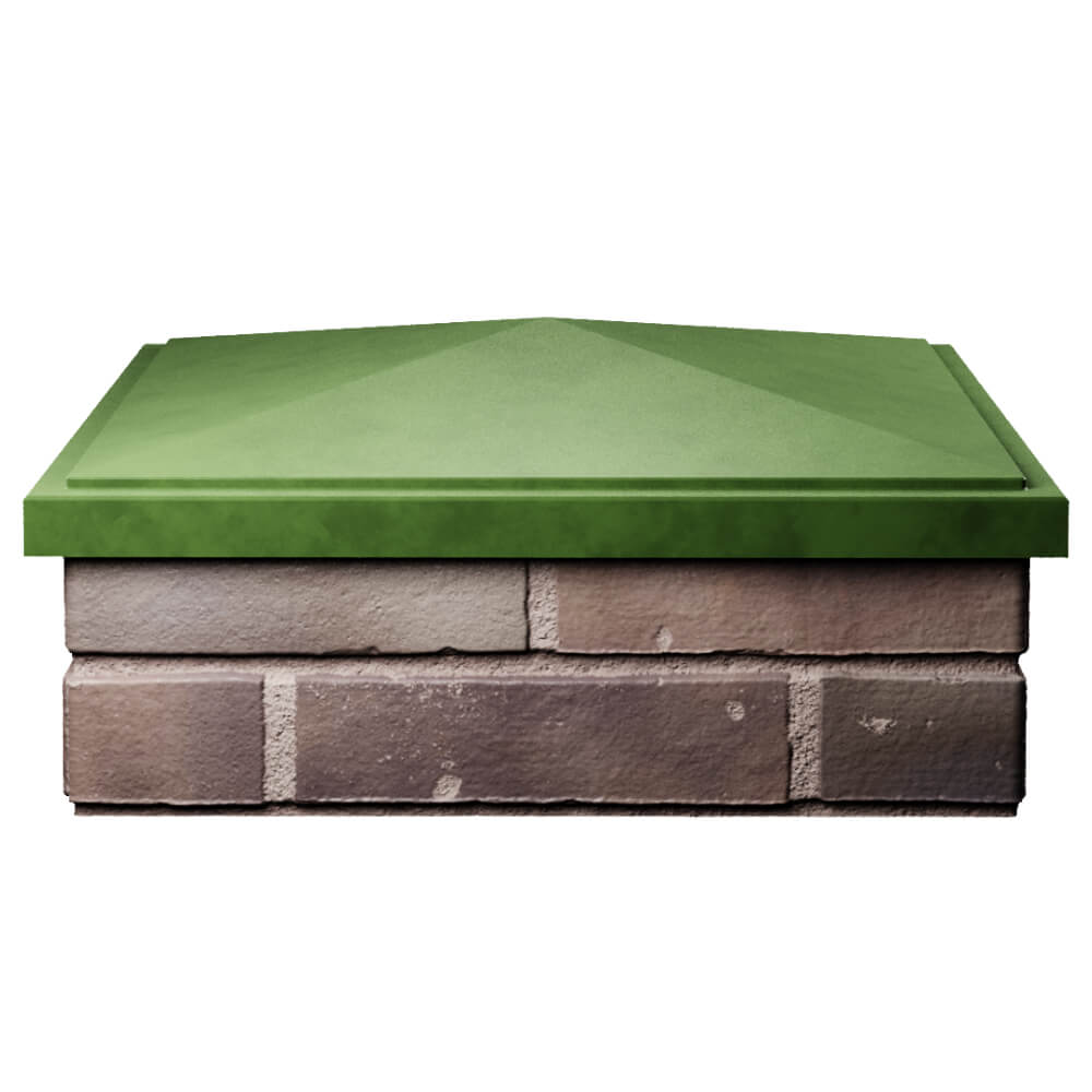 Колпак Zking БонаМоно Зеленый на столб 2х2 кирпича (515х515, 530х530мм) Чайковский фото