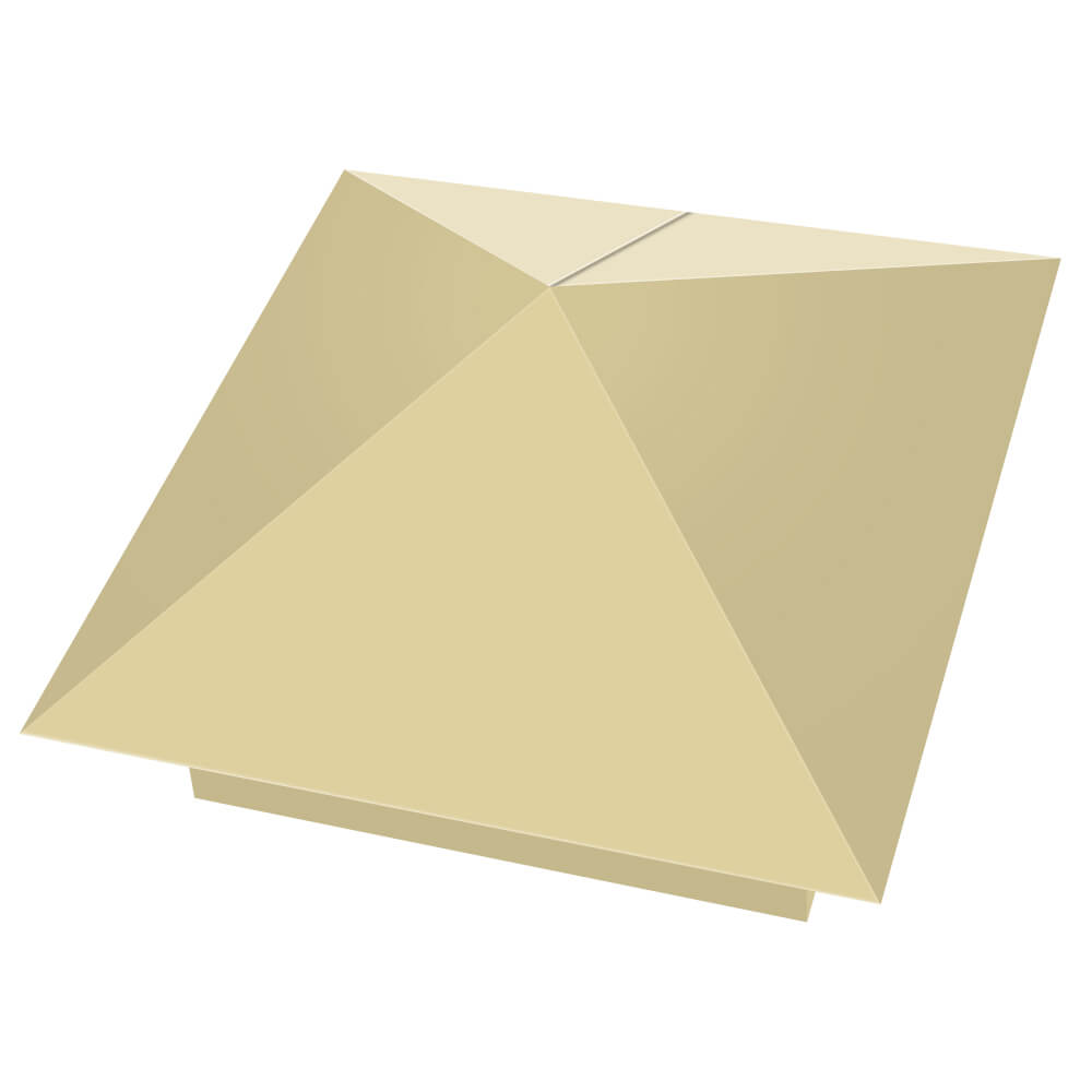 Колпак металлический 400х400мм RAL1014 Бежевый заборный Чайковский фото