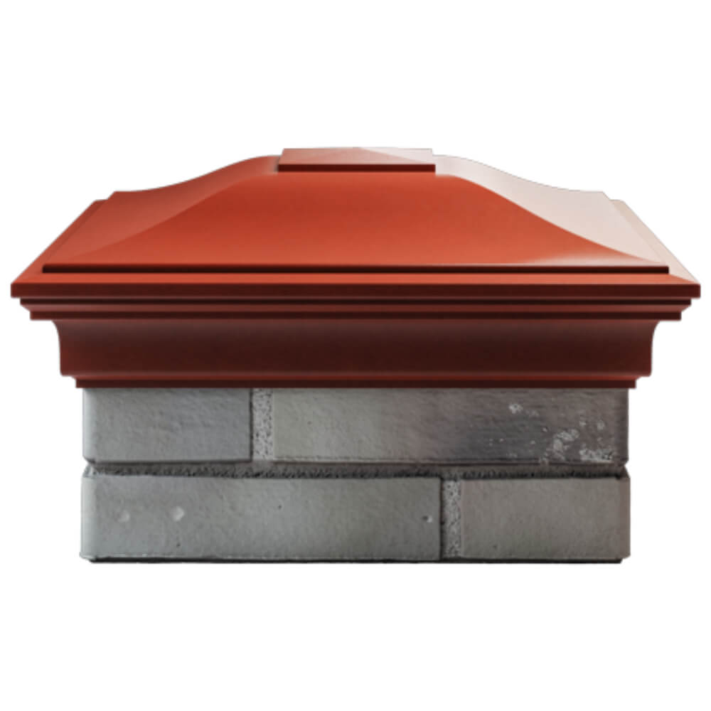Колпак Zking Монблан Красный на столб 1.5х1.5 кирпича (385х385мм) Чайковский фото