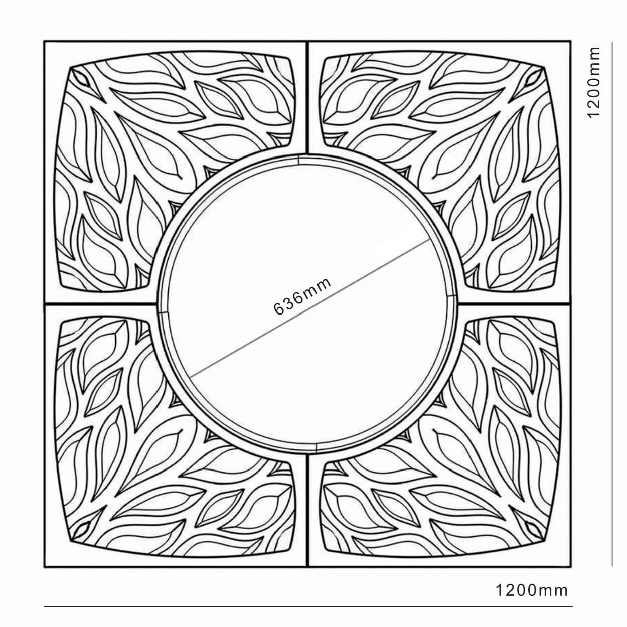 Приствольная решетка для дерева ZKING CRUST 1.2х1.2м Черная в Чайковском фото