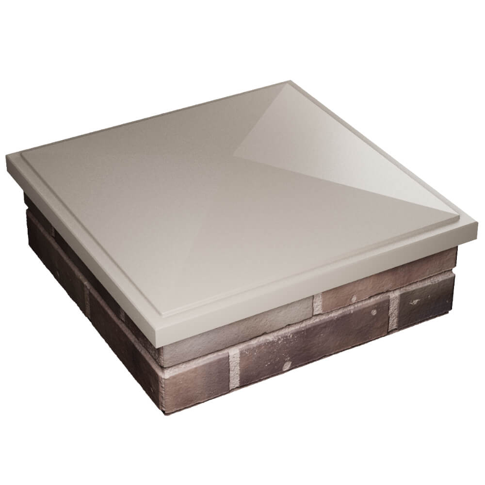 Колпак Zking БонаМоно Бежевый на столб 2х2 кирпича (515х515, 530х530мм) в Чайковском фото