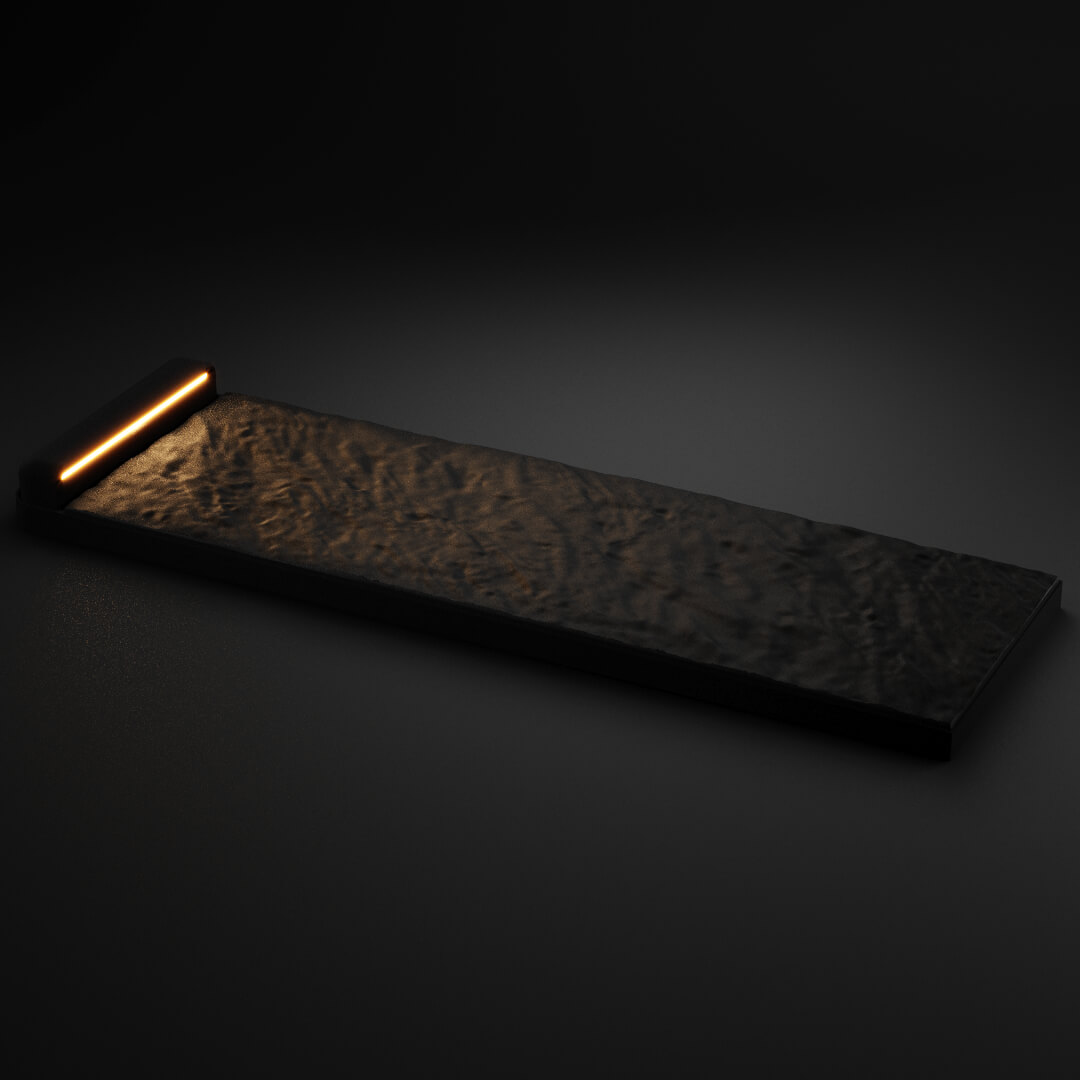 LED Светильник для шаговой плиты STONE Черный Сланец 330х75х98мм в Чайковском фото