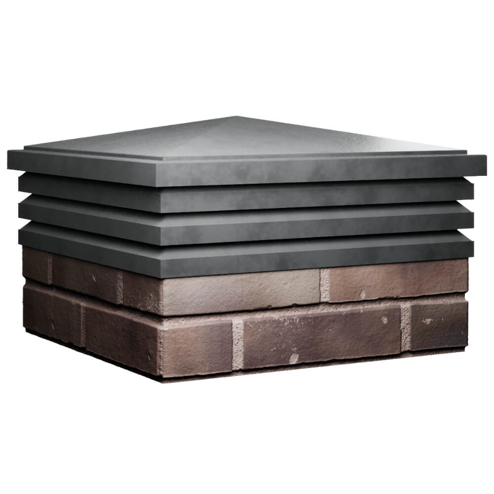 Колпак Zking Бона ХайТек Серый на столб 2х2 кирпича (513х513мм) в Чайковском фото