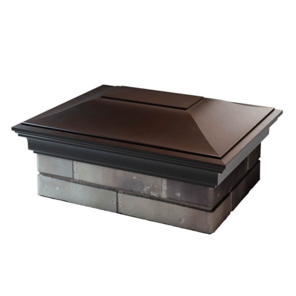 Колпак Zking Монблан Коричневый на столб 2х1.5 кирпича (515х385мм) в Чайковском фото