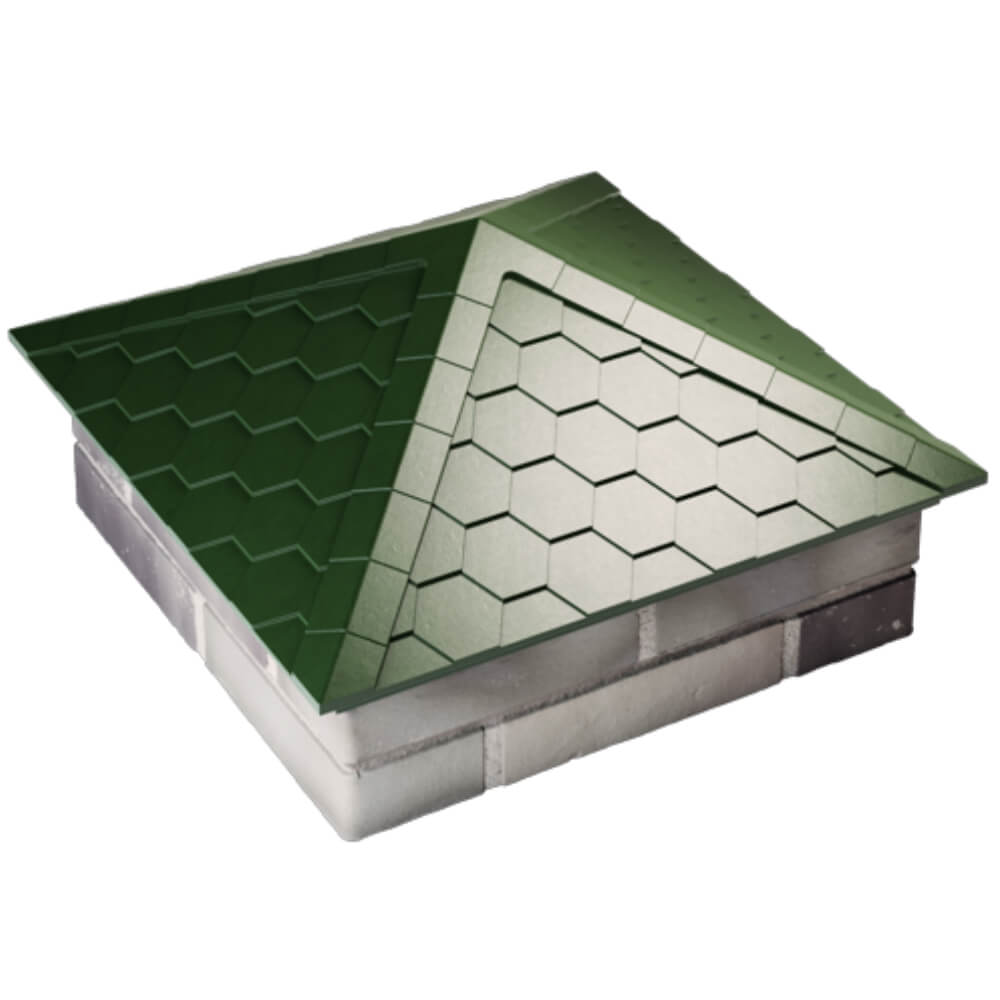 Колпак Zking Эверест Зеленый на столб 2х2 кирпича (535х535мм) Чайковский фото