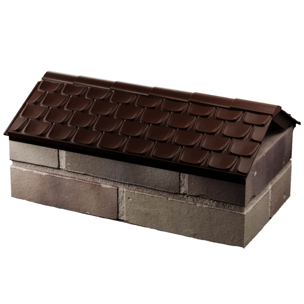 Парапет Zking Эльбрус Коричневый с посадкой на 1 кирпич (255мм) в Чайковском фото