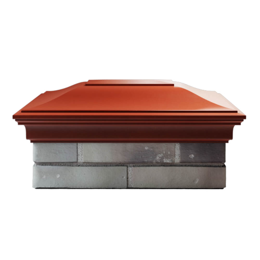 Колпак Zking Монблан Красный на столб 2х1.5 кирпича (515х385мм) в Чайковском фото