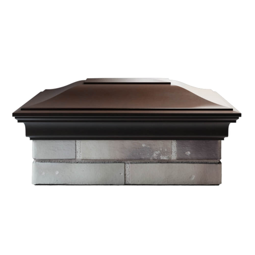Колпак Zking Монблан Коричневый на столб 2х1.5 кирпича (515х385мм) в Чайковском фото
