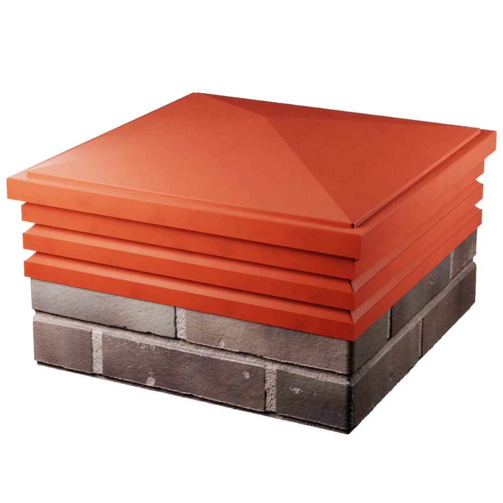 Колпак Zking Бона ХайТек Красный на столб 2х2 кирпича (513х513мм) в Чайковском фото