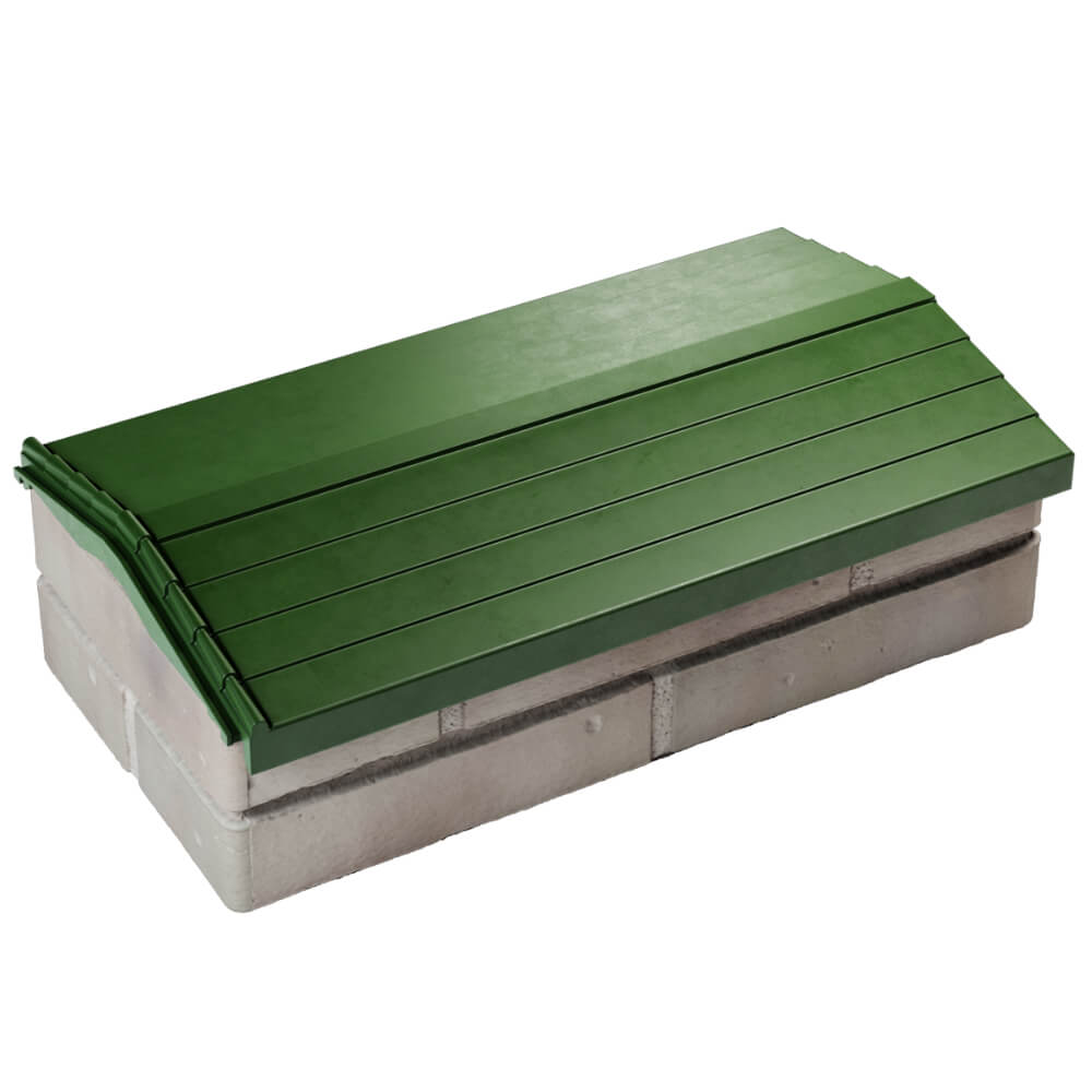 Парапет Zking Бона ХайТек Зеленый с посадкой на 1 кирпич (200/225/255мм) в Чайковском фото