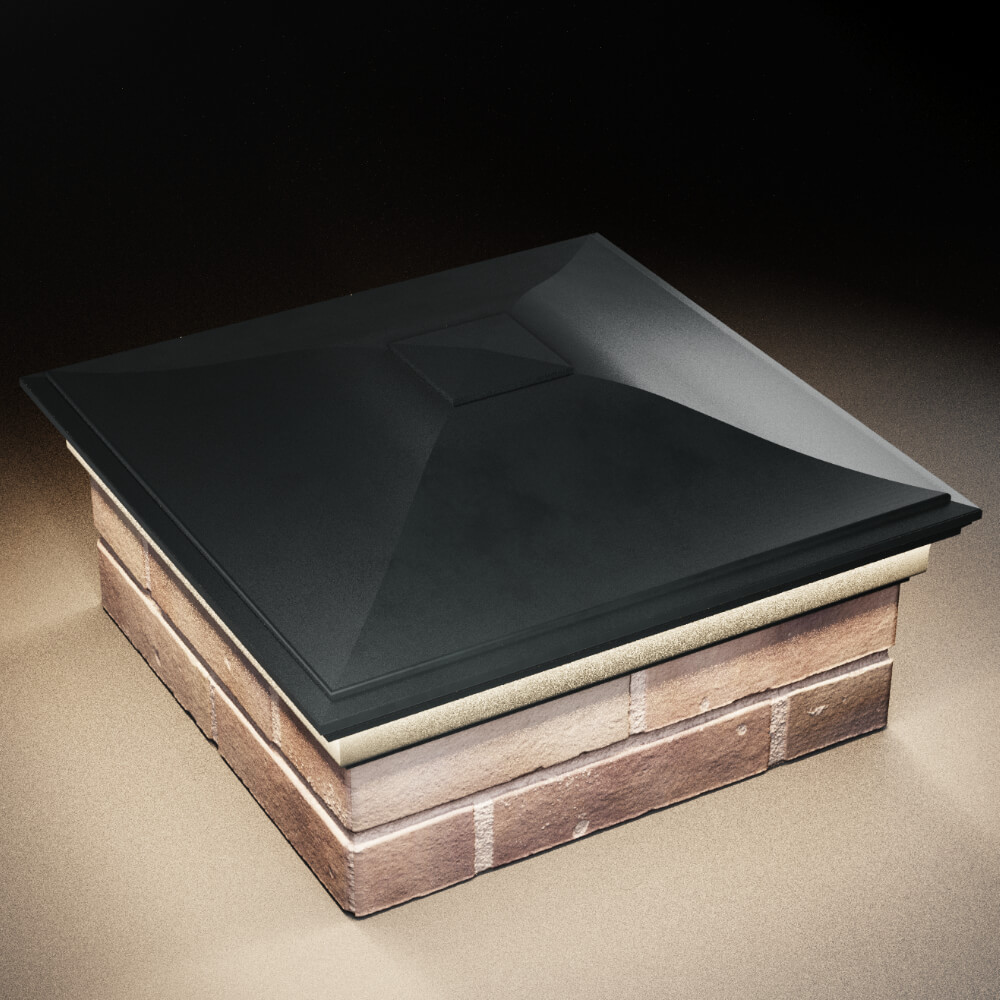 Колпак Zking Монблан Черный на столб 2х2 кирпича (515х515мм) c подсветкой в Чайковском фото