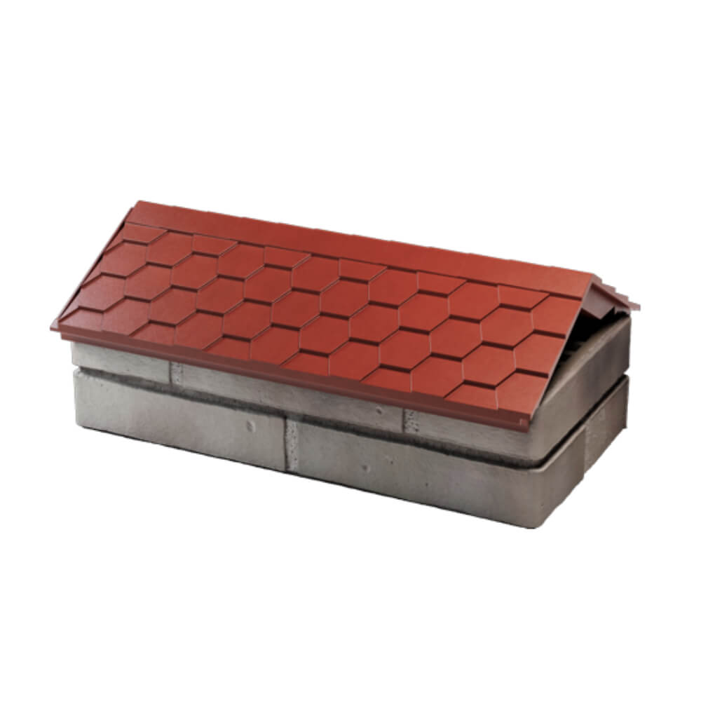 Парапет Zking Эверест Красный с посадкой на 1 кирпич (200/225/255мм) в Чайковском фото