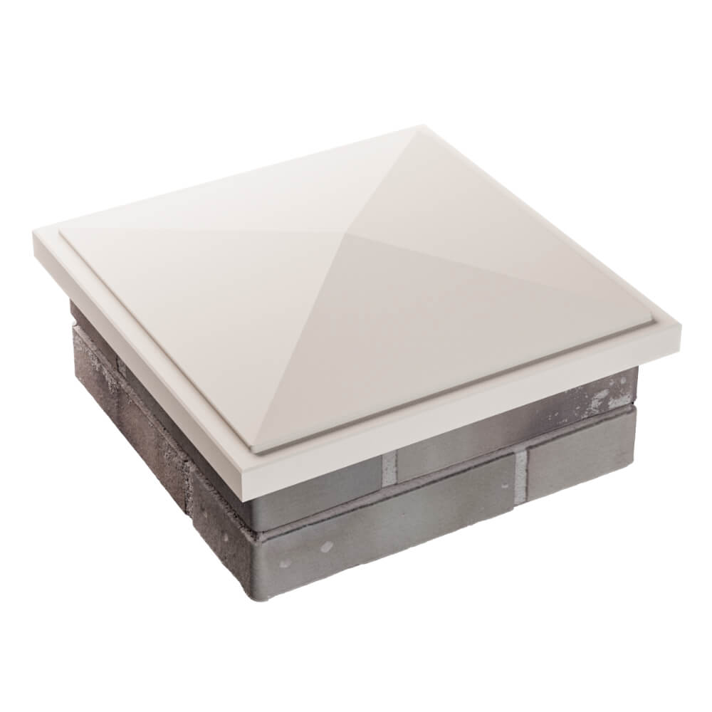 Колпак Zking БонаМоно Бежевый на столб 1.5х1.5 кирпича (385х385, 400х400мм) в Чайковском фото