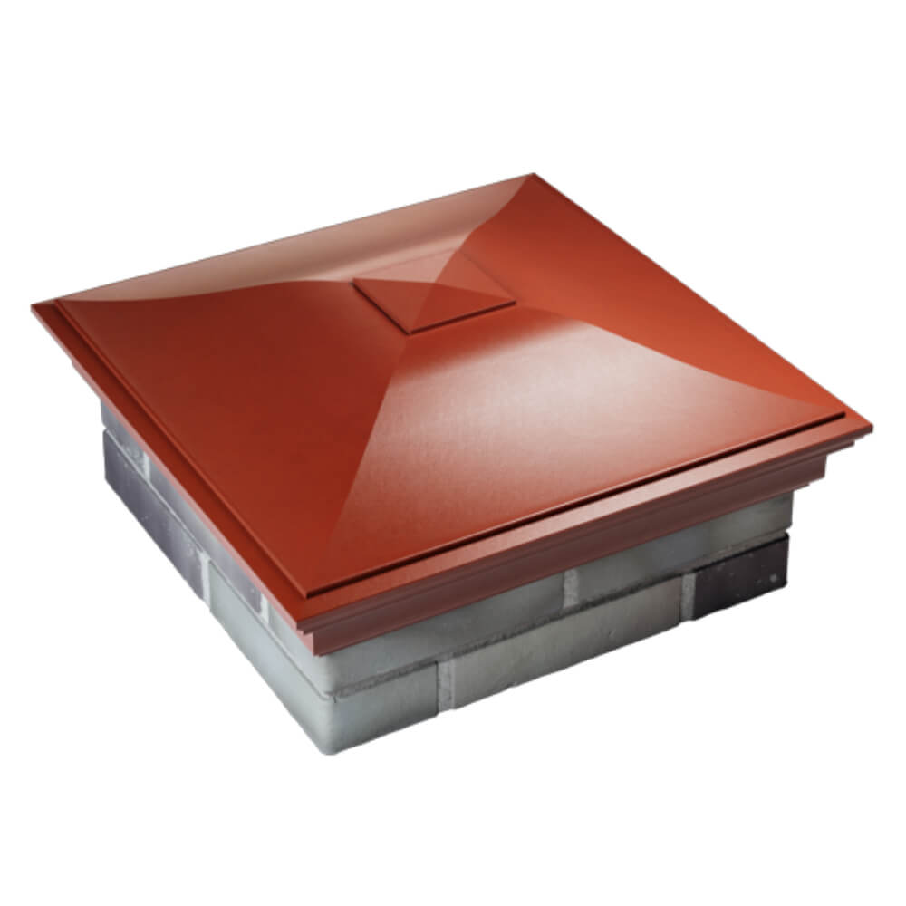 Колпак Zking Монблан Красный на столб 2х2 кирпича (515х515мм) Чайковский фото