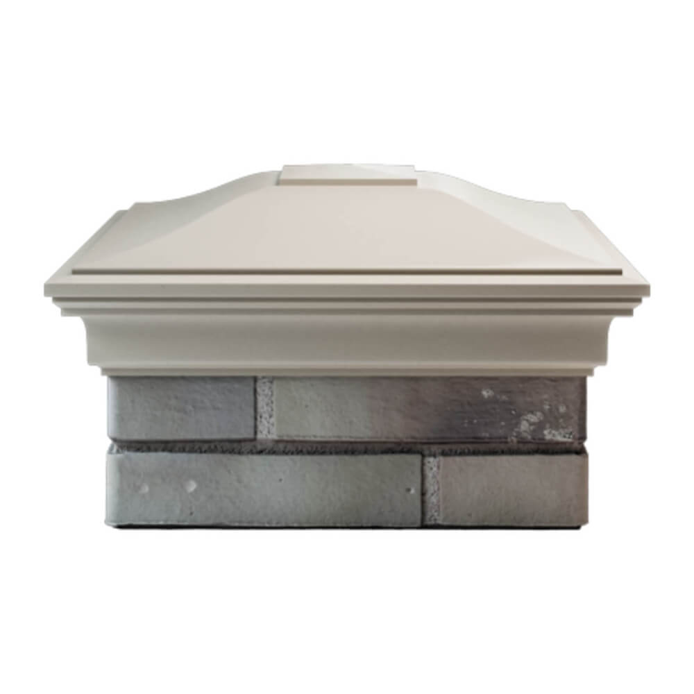 Колпак Zking Монблан Бежевый на столб 1.5х1.5 еврокирпича 0.7НФ (355х355мм) Чайковский фото