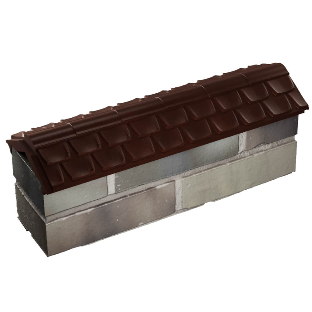 Парапет Zking Эльбрус Коричневый с посадкой на 0.5 кирпича (130мм) в Чайковском фото