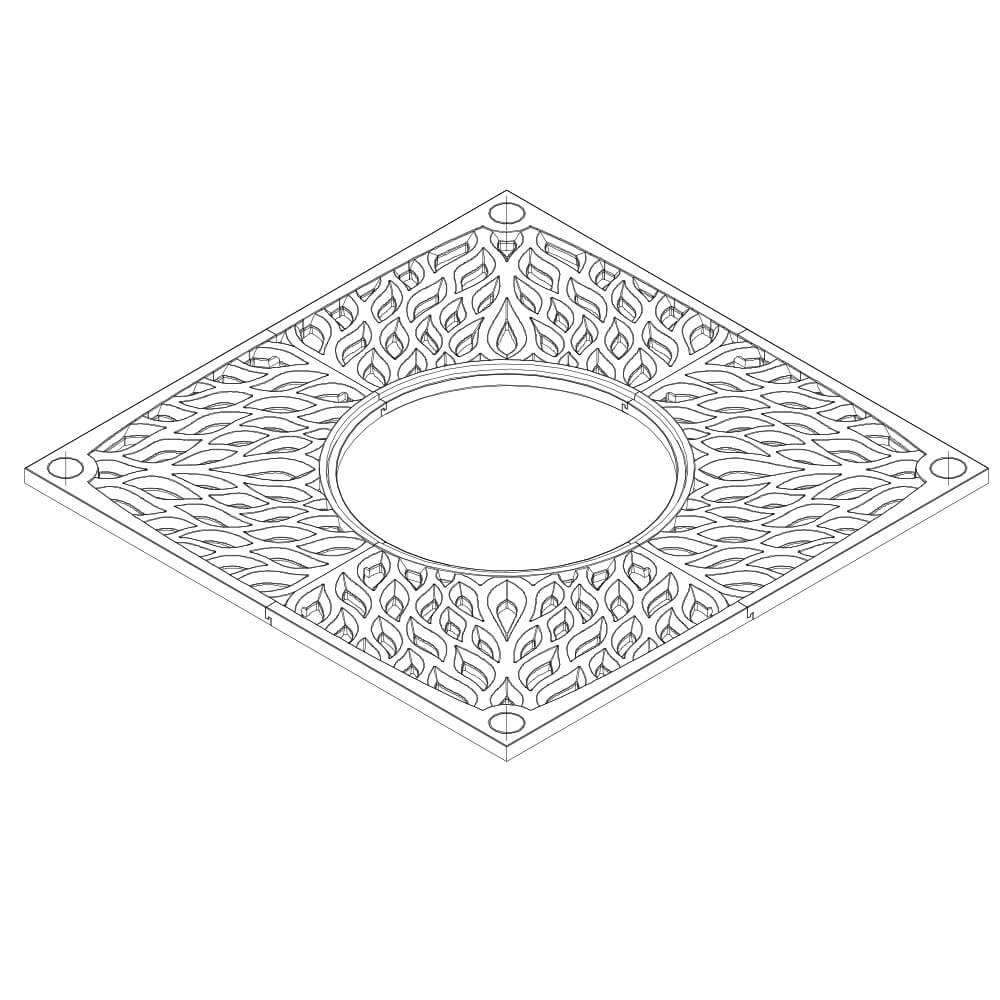 Приствольная решетка для дерева ZKING CRUST 2х2м Черная в Чайковском фото