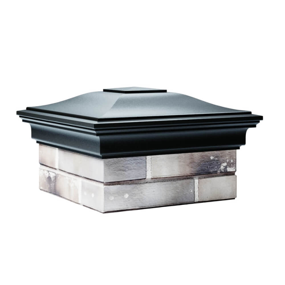 Колпак Zking Монблан Черный на столб 1.5х1.5 еврокирпича 0.7НФ (355х355мм) в Чайковском фото