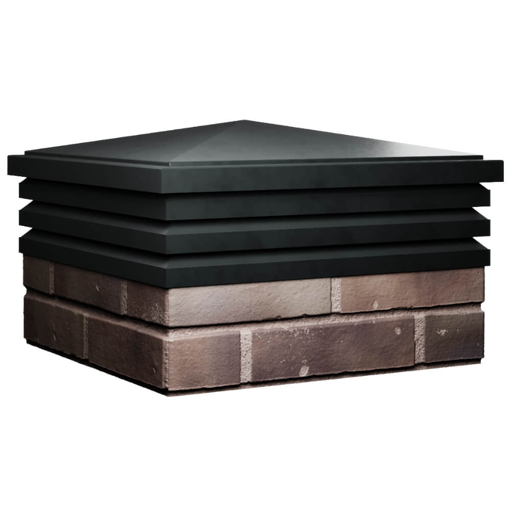 Колпак Zking Бона ХайТек Черный на столб 2х2 кирпича (513х513мм) в Чайковском фото