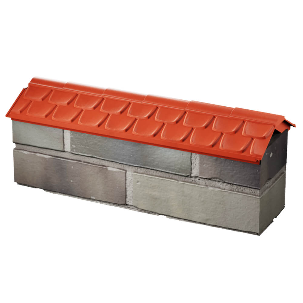 Парапет Zking Эльбрус Красный с посадкой на 0.5 кирпича (130мм) в Чайковском фото