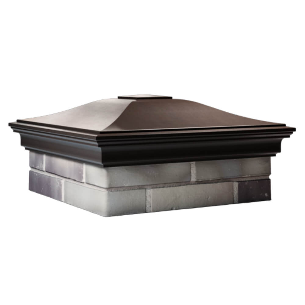 Колпак Zking Монблан Коричневый на столб 2х2 кирпича (515х515мм) в Чайковском фото