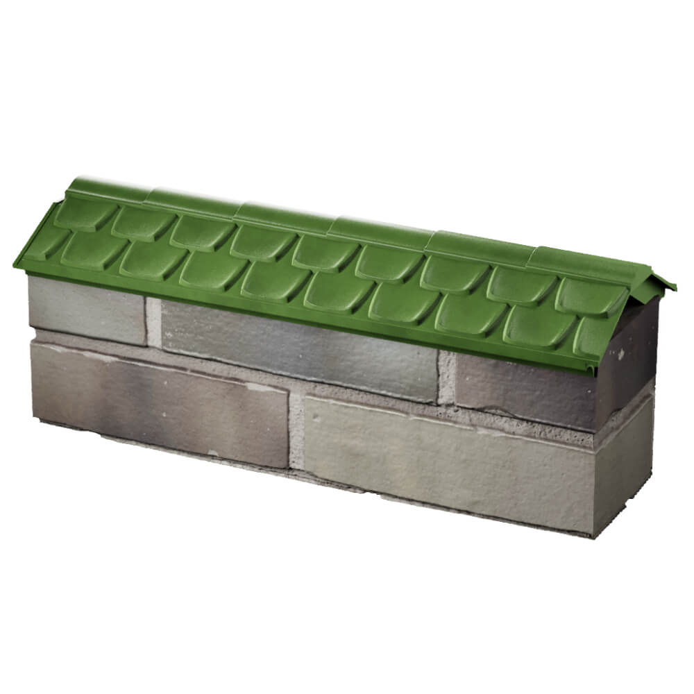 Парапет Zking Эльбрус Зеленый с посадкой на 0.5 кирпича (130мм) в Чайковском фото