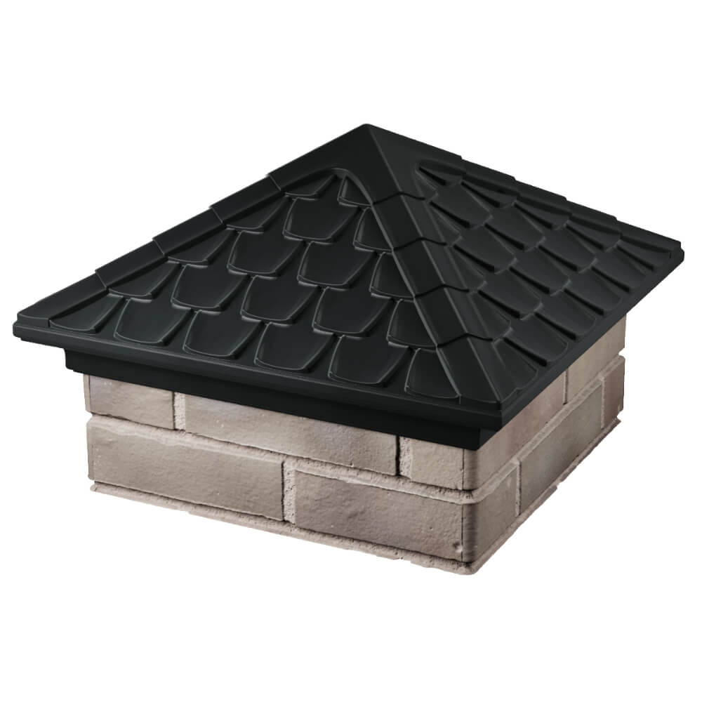 Колпак Zking Эльбрус Черный на столб 1.5х1.5 кирпича (385х385мм) в Чайковском фото