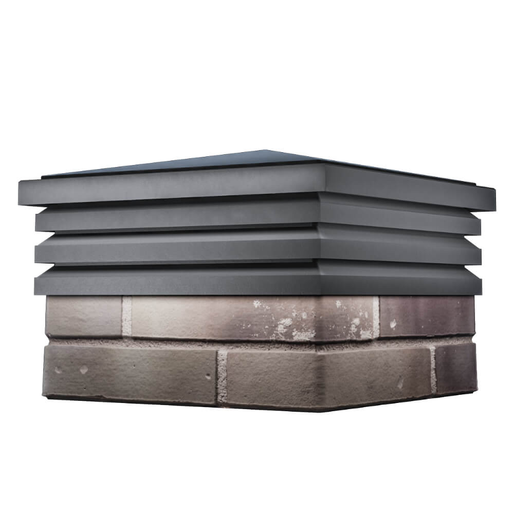 Колпак Zking Бона ХайТек Серый на столб 1.5х1.5 кирпича (385х385мм) в Чайковском фото