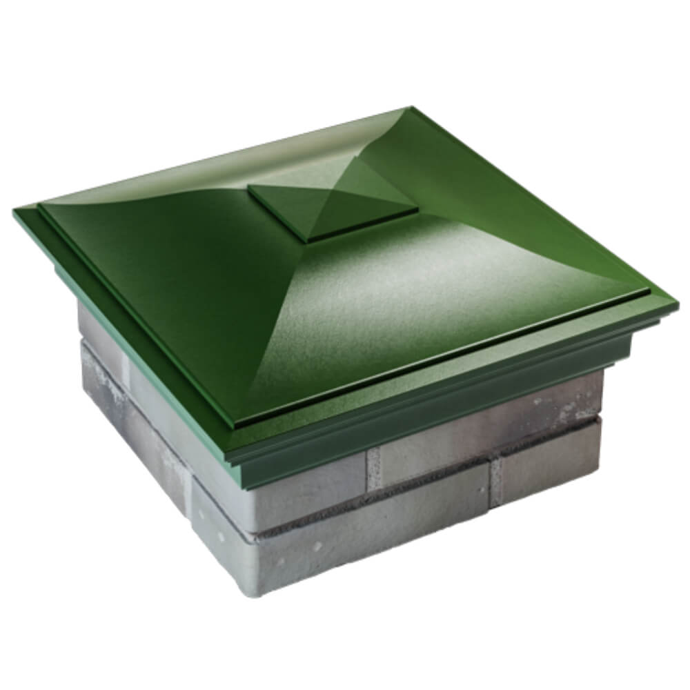 Колпак Zking Монблан Зеленый на столб 1.5х1.5 кирпича (385х385мм) в Чайковском фото