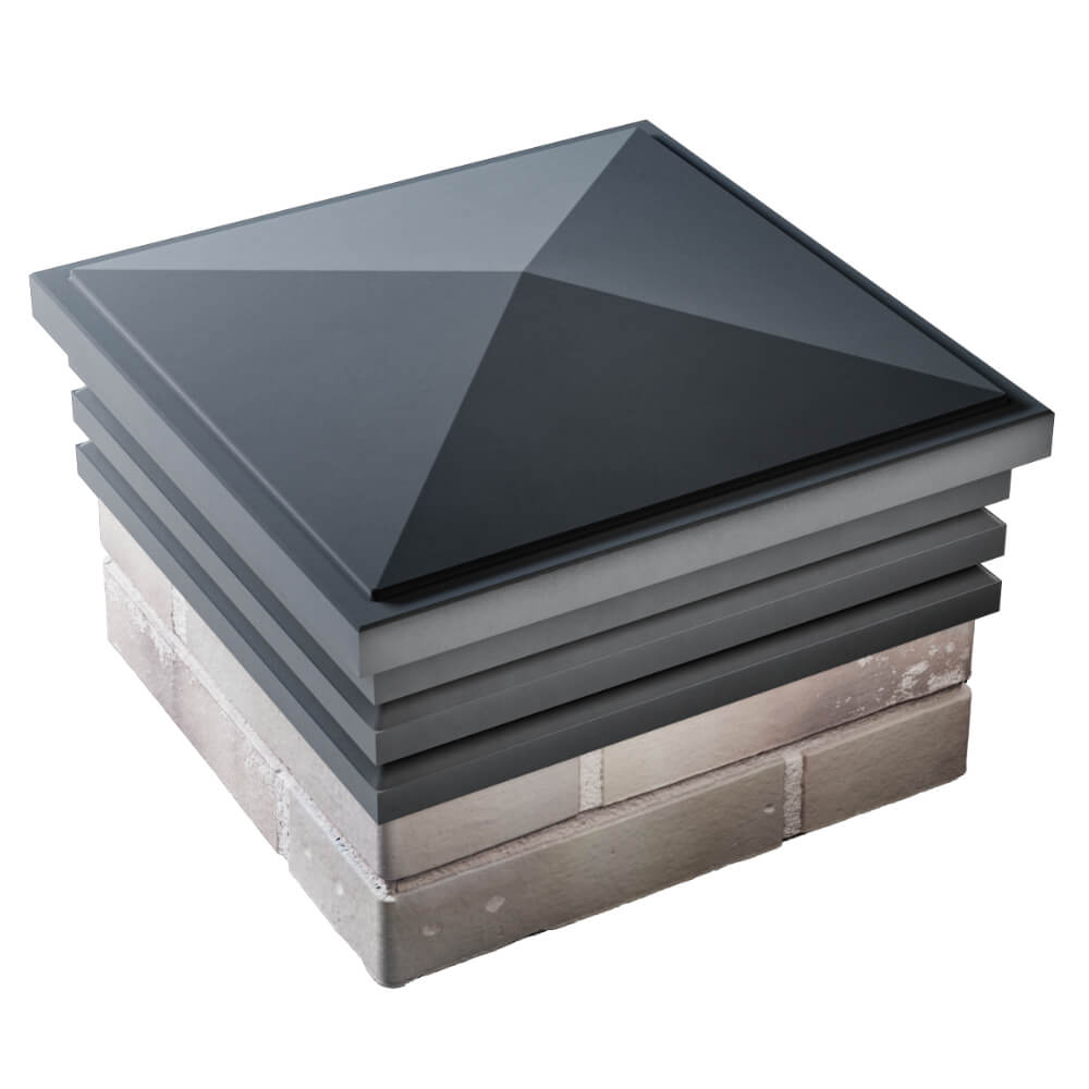 Колпак Zking Бона ХайТек Серый на столб 1.5х1.5 кирпича (385х385мм) в Чайковском фото