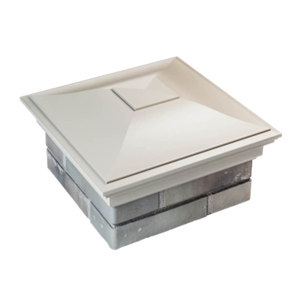 Колпак Zking Монблан Бежевый на столб 1.5х1.5 еврокирпича 0.7НФ (355х355мм) в Чайковском фото