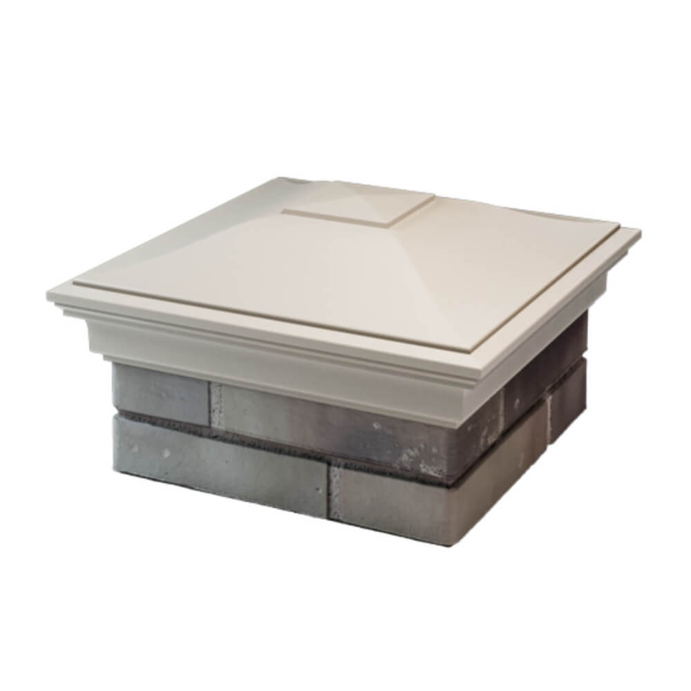 Колпак Zking Монблан Бежевый на столб 1.5х1.5 еврокирпича 0.7НФ (355х355мм) в Чайковском фото