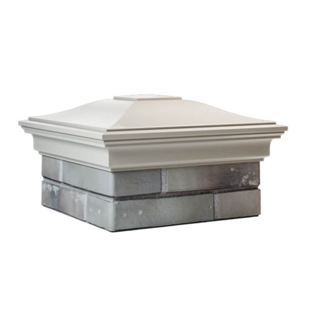 Колпак Zking Монблан Бежевый на столб 1.5х1.5 еврокирпича 0.7НФ (355х355мм) в Чайковском фото