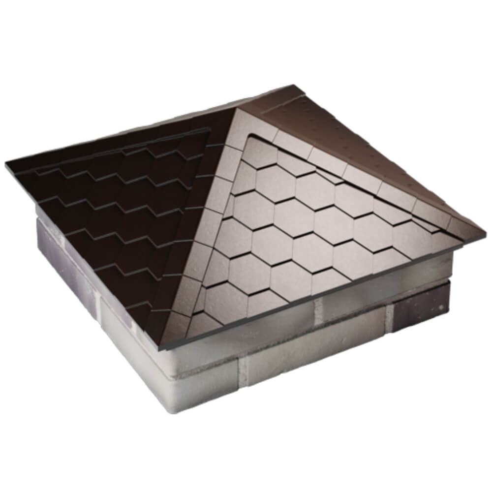 Колпак Zking Эверест Коричневый на столб 2х2 кирпича (535х535мм) Чайковский фото