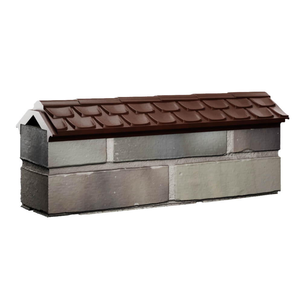 Парапет Zking Эльбрус Коричневый с посадкой на 0.5 кирпича (130мм) Чайковский фото