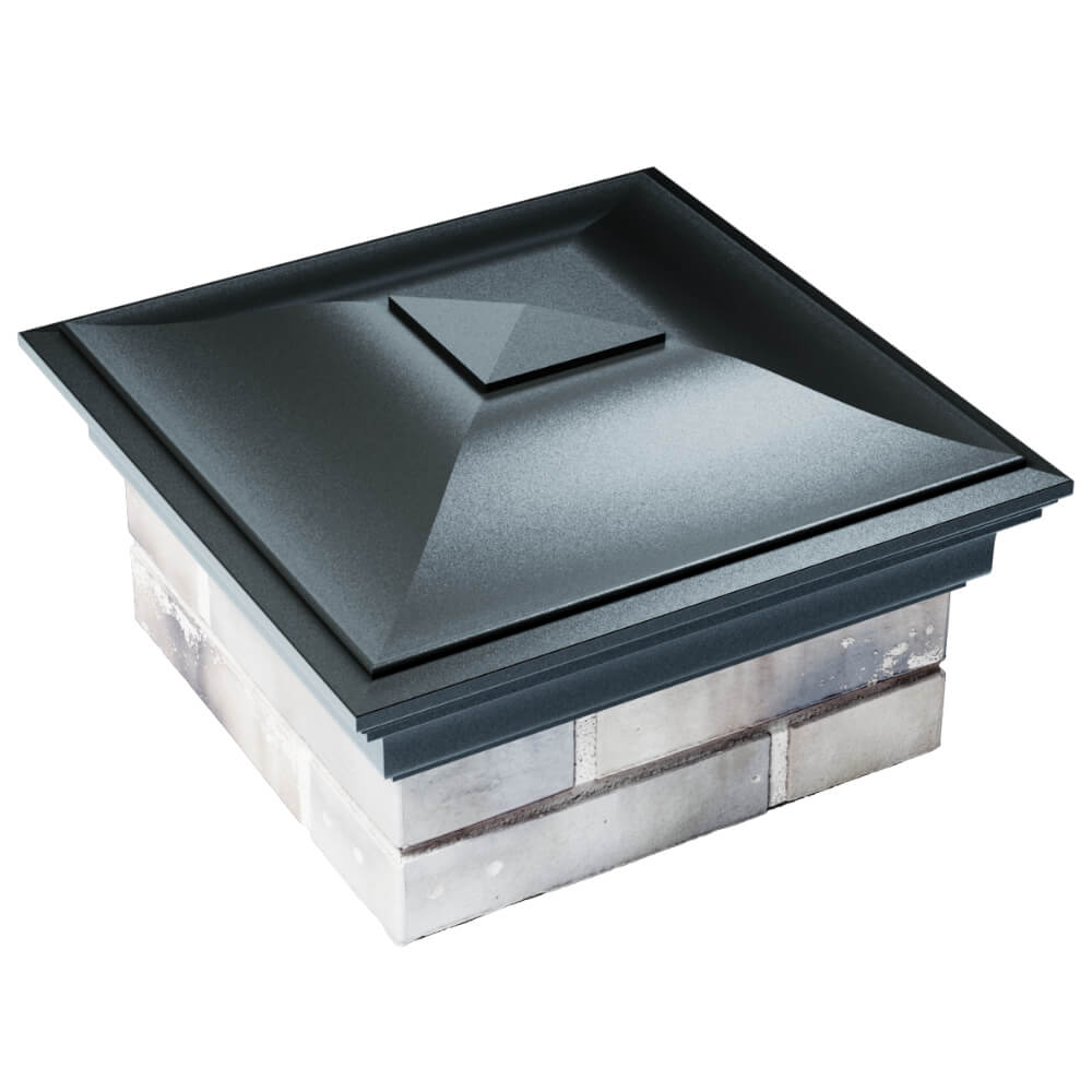 Колпак Zking Монблан Черный на столб 1.5х1.5 кирпича (385х385мм) в Чайковском фото