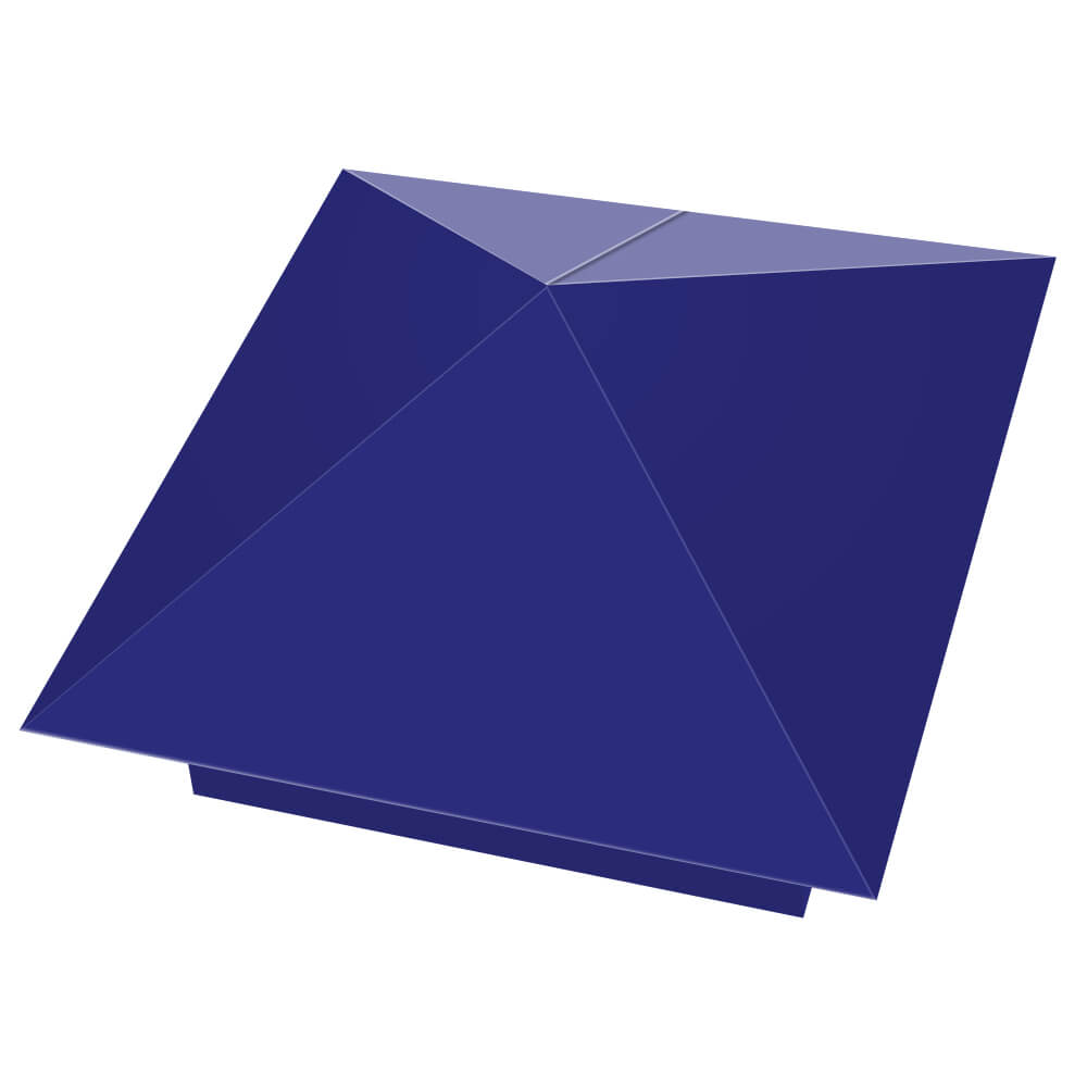 Колпак металлический 400х400мм RAL5002 Синий Ультрамарин заборный Чайковский фото