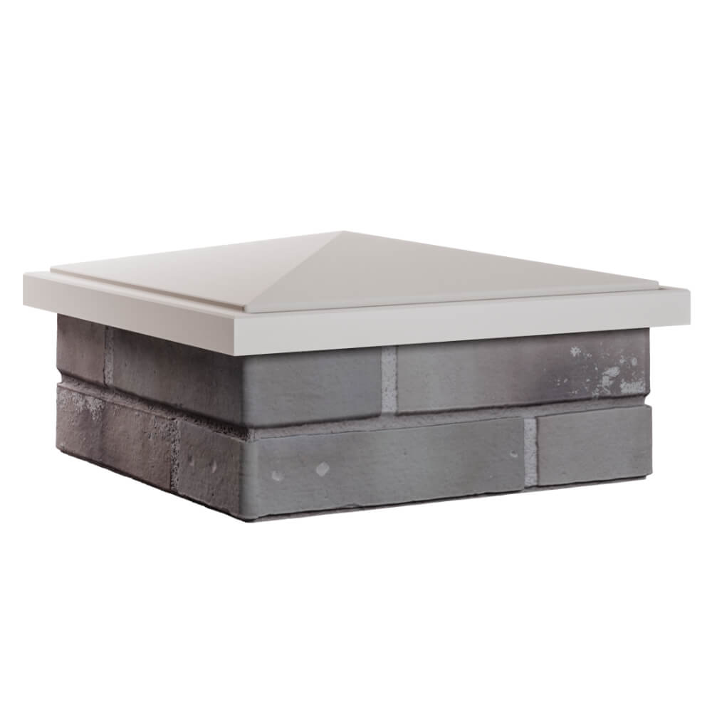 Колпак Zking БонаМоно Бежевый на столб 1.5х1.5 кирпича (385х385, 400х400мм) в Чайковском фото