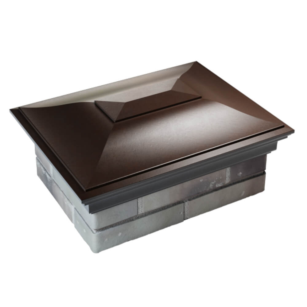 Колпак Zking Монблан Коричневый на столб 2х1.5 кирпича (515х385мм) Чайковский фото