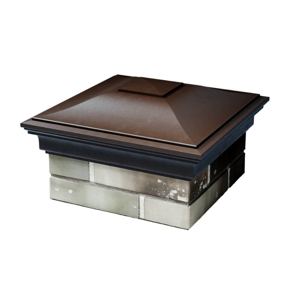 Колпак Zking Монблан Коричневый на столб 1.5х1.5 еврокирпича 0.7НФ (355х355мм) в Чайковском фото