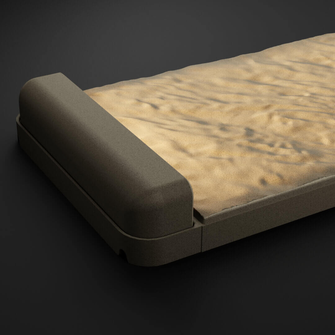 LED Светильник для шаговой плиты STONE Светлая Галька 330х75х98мм в Чайковском фото