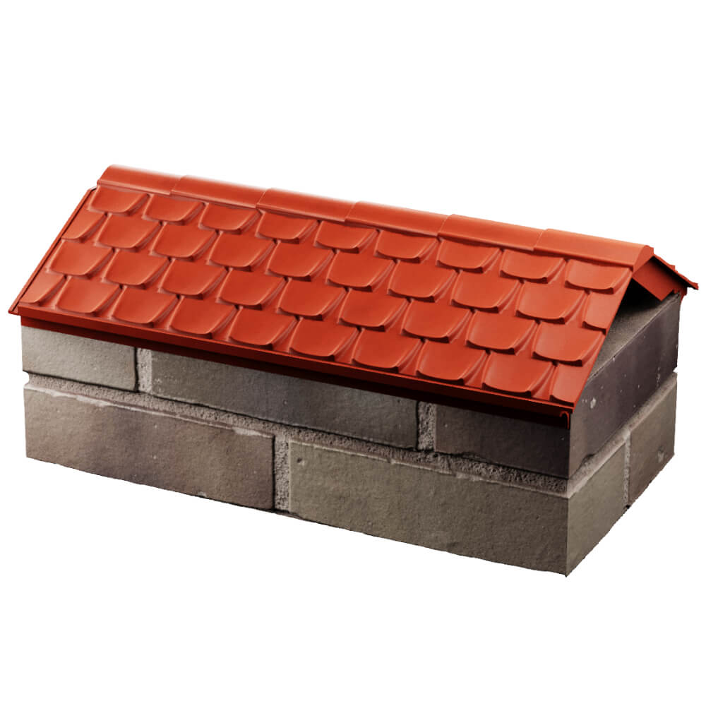 Парапет Zking Эльбрус Красный с посадкой на 1 кирпич (255мм) в Чайковском фото