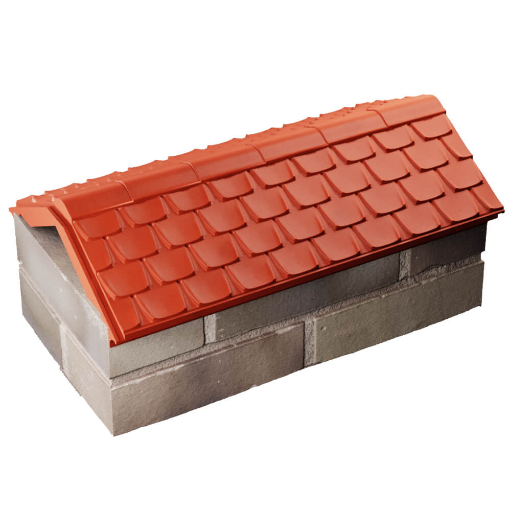 Парапет Zking Эльбрус Красный с посадкой на 1 кирпич (255мм) в Чайковском фото