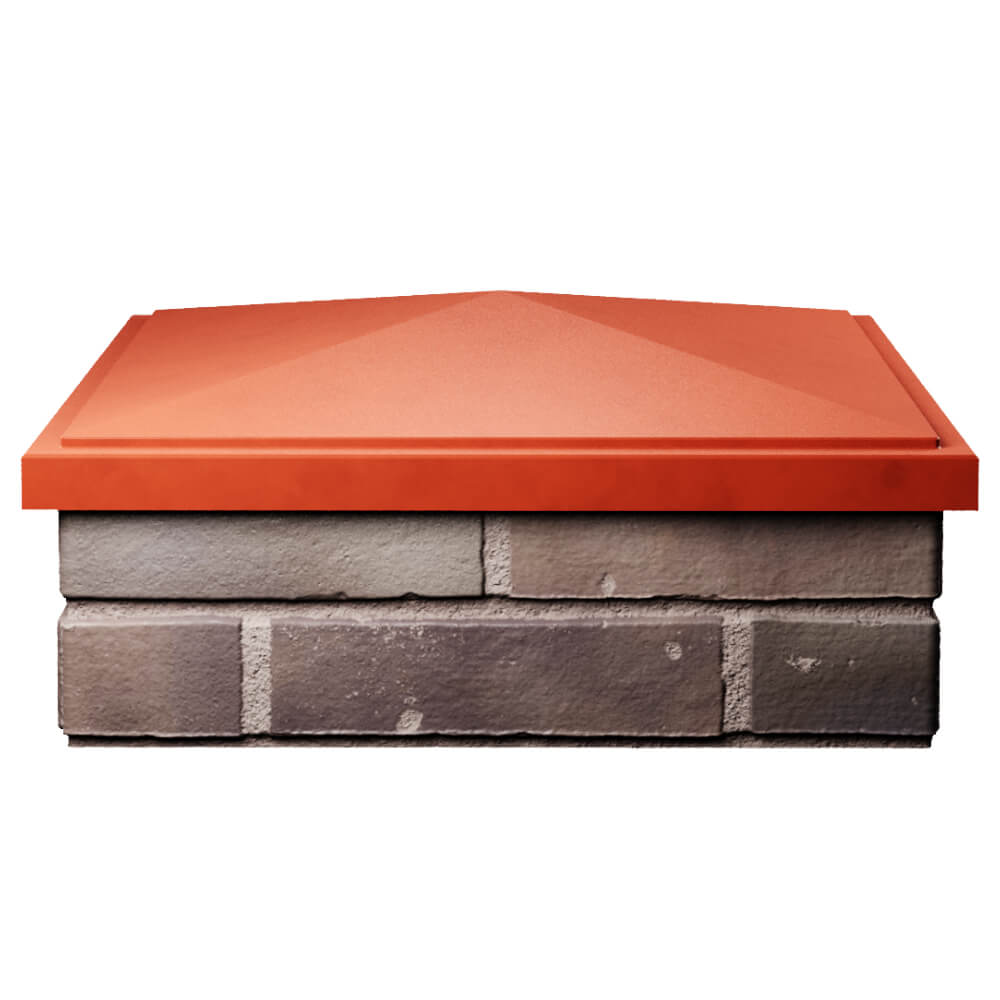 Колпак Zking БонаМоно Красный на столб 2х2 кирпича (515х515, 530х530мм) Чайковский фото