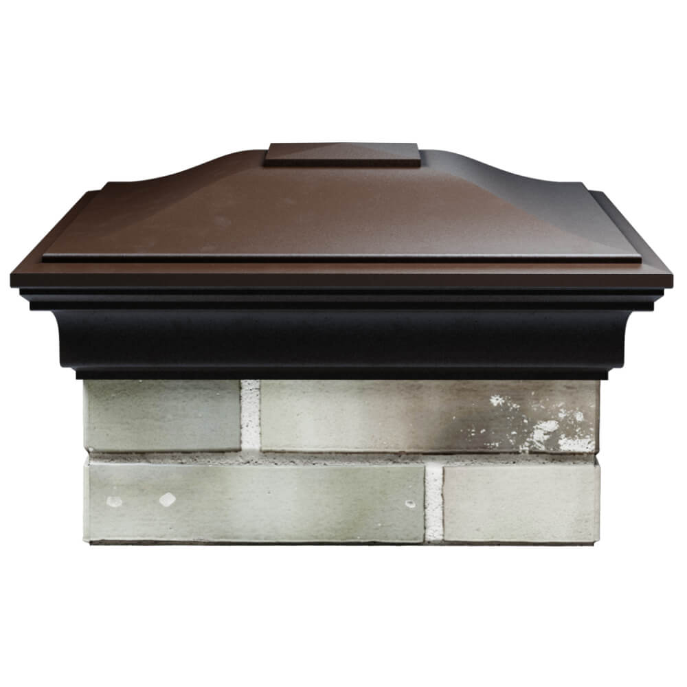 Колпак Zking Монблан Коричневый на столб 1.5х1.5 кирпича (385х385мм) Чайковский фото