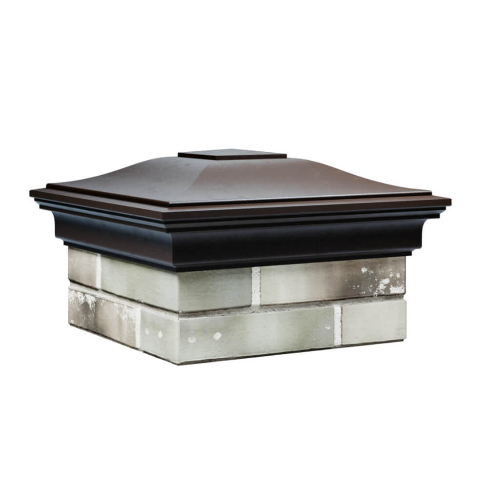 Колпак Zking Монблан Коричневый на столб 1.5х1.5 еврокирпича 0.7НФ (355х355мм) в Чайковском фото