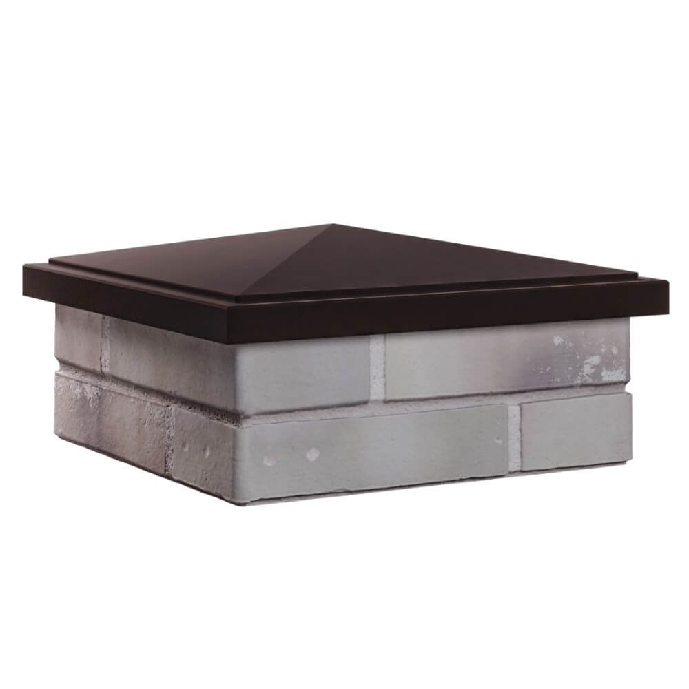 Колпак Zking БонаМоно Коричневый на столб 1.5х1.5 кирпича (385х385, 400х400мм) в Чайковском фото