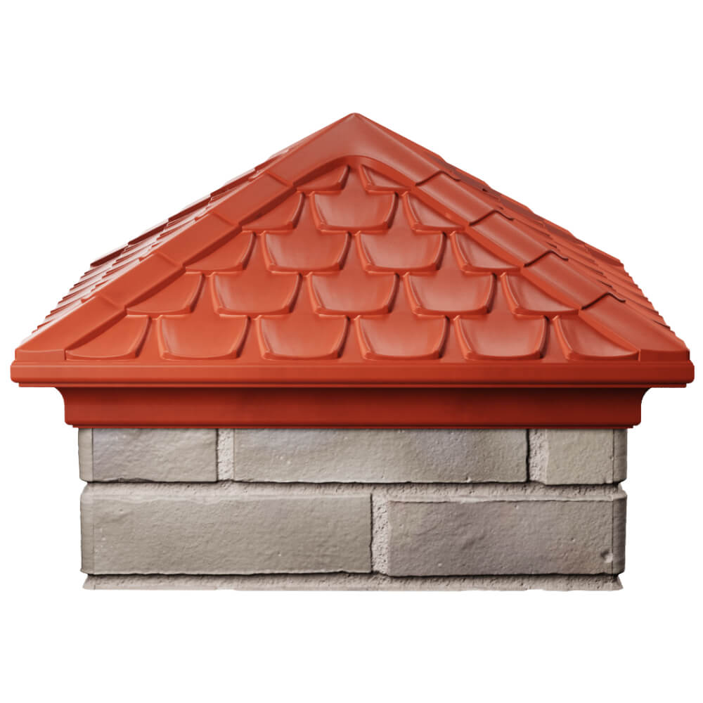 Колпак Zking Эльбрус Красный на столб 1.5х1.5 кирпича (385х385мм) Чайковский фото