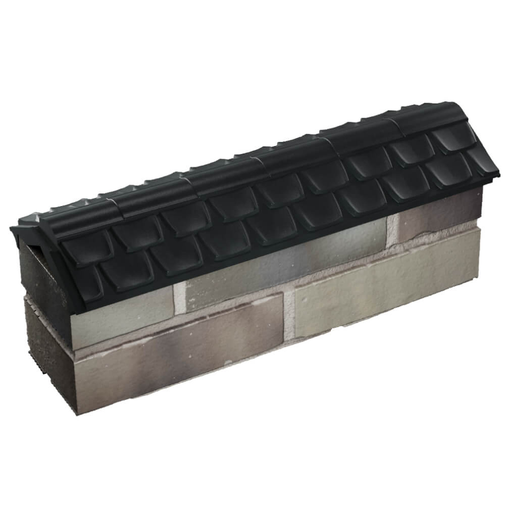 Парапет Zking Эльбрус Черный с посадкой на 0.5 кирпича (130мм) в Чайковском фото